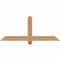 Ekena Millwork Eugene Smooth Timber Gable Bracket, Western Red Cedar, 48"W x 20"H x 3 1/2"D x 3 1/2"F, 10/12 Pitch GBW048X20X0404EUG00SWR - alternate 1